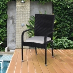 Outsunny Set of 6 Pcs Chair Cushion, 42Lx42Wx5T cm-Cream White