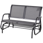 Banc à bascule de jardin 2 places design contemporain