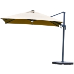 Parasol déporté LED carré inclinable pivotant 360°