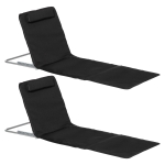 Lot de 2 tapis de plage rembourré sac transport inclus