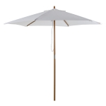 Parasol droit hexagonal dim. Ø 2,5 x 2,3H m bambou polyester