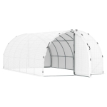 Serre de jardin surface 16 m² 2 portes blanc