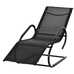 Chaise longue ergonomique design noir