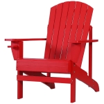 Outsunny Adirondack-Gartenstuhl Gartenliege Rot 97 x 72,5 x 93 cm