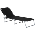 Bain de soleil transat pliable inclinable métal polyester