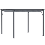 Outsunny Pergola mit Schiebedach Alu Grau 3 x 3 m