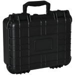 Outsunny 2er-Set Werkzeugkoffer Fotokoffer Leer mit Werkzeugkiste Griff Schaumstoff wasserdicht Kunststoff Silikagel Schwarz 34 x 29 x 15 cm