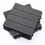 Outsunny Set Piastrelle per Esterno Incastrabili per Pavimentazione Grigio 11 Pezzi 30x30x2.2cm