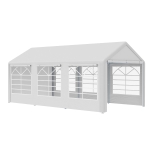 Outsunny Garden Gazebo Marquee Party Tent Wedding Portable Garage Carport shelter Car Canopy Outdoor Heavy Duty Steel Frame Waterproof Rot Resistant (6m x 3m)