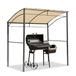 Outsunny 3 x 3(m) Outdoor Pergola Retractable Canopy Wall Mounted Gazebo Patio Shelter Sun Shade, Cream White(c-5)