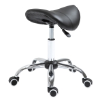 Homcom Tabouret de Massage Ergonomique en Métal Noir 52 x 53 x 61 cm