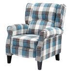 HOMCOM Single Armchair Sofa Push Back Recliner Living Room Furniture Cushion Padded Seat w/Armrest