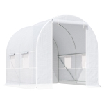 Outsunny Serre de Jardin Blanche 5 m² 2,5 x 2 x 2 m