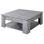 Table basse carrée avec étagère
