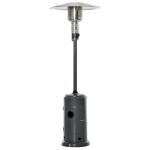 Parasol chauffant commercial 12,5 kW puissance réglable acier inox. gris