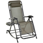 Outsunny Zero-Gravity Rocking Chair, Steel Frame, Texteline-Grey