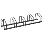 Homcom Râtelier pour 5 Vélos en Acier Noir 130 x 33 x 27 cm