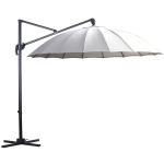 Parasol déporté rond inclinable rotatif 360° dim. Ø 3 x 2,4H m polyester