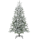 Sapin de Noël artificiel enneigé Ø 90 x 150H cm 521 branches épines imitation Nordmann