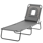 Bain de soleil de lecture inclinable pliable