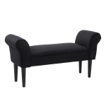 HOMCOM Banquette Capitonnée Noire 102 x 31 x 51 cm