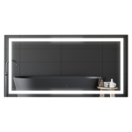 Homcom Miroir Lumineux pour Salle de Bains 53 W Blanc 120 x 4 x 60 cm