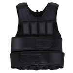 HOMCOM Gilet lesté réglable veste lestée 20 Kg max. poids amovibles entrainement musculation exercice boxe oxford noir
