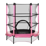 Trampoline jardin enfants Ø 1,40 × 1,62H m rose