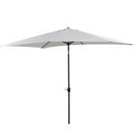 Outsunny Ombrellone Rettangolare in Alluminio Bianco Crema 2 x 3 m