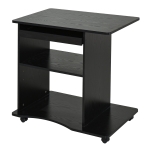 Bureau informatique à roulettes avec support clavier