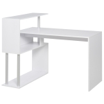 Bureau d'angle design contemporain bibliothèque intégrée en S