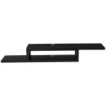 HOMCOM Wall Mounted Media Console, Floating TV Stand Component Shelf, Entertainment Center Unit, Black