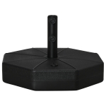 Outsunny Octagonal Garden Parasol Base Holder Outdoor Market Umbrella Stand Weights, Up to 25kg Water Filled or 37kg Sand Filled, Black