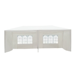 OUTSUNNY 6 x 3 m Party Tent Gazebo Marquee Outdoor Patio Canopy Shelter with Windows and Side Panels White(c-2)