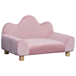 PawHut Lovely Modern Pet Sofa for Cat or Small-sized Dog with Triangular Ingot Back and Soft Cushion, Pink