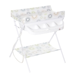 HOMCOM Baby Changing Table 2-IN-1 Diaper Bathing Station Multi-function Nursery Organizer Large Storage Racks for Newborn Infant, White