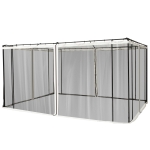 Outsunny Replacement Mosquito Netting for Gazebo 10' x 12' Black Screen Walls for Canopy with Zippers for Parties and Outdoor Activities(c-2)