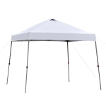 OUTSUNNY 3 x 3m Outdoor Pop-Up Party Tent Canopy with Top Vent, 3-Level Adjustable Height and Roller Bag White
