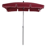 Outsunny Aluminium Sun Umbrella Parasol Patio Garden Rectangular Tilt 2M x 1.25M Off-White(c-2)