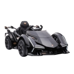 HOMCOM Licensed Lamborghini GT 12V Kids Ride On Sports Car Toy Remote Control Bluetooth