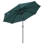 Outsunny 3m Parasol Patio Umbrella, Outdoor Sun Shade with Tilt and Crank Handle for Balcony, Bench, Garden, Dark Grey(c-5)