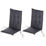 Outdoor Garden Patio Rocking Folding High Back Chair Replacement Seat Pad Cushion Grey