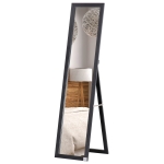 HOMCOM Full Length Mirror Floor Standing or Wall-Mounted, Rectangle Dressing Mirror for Bedroom, Living Room, Black