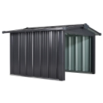 OUTSUNNY Automatic Lawn Mower Shed with Pointed Roof, Outdoor Storage, Steel, 88cm x 87cm
