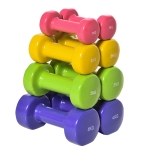 HOMCOM Bright Colors Dumbbell Set Weights Fitness Dumbbells for Man and Women Home Gym, Workout, Up Body Training