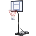 Homcom Canestro Portatile per Bambini Altezza Regolabile 160-180cm e Base Riempibile