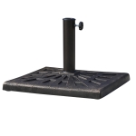 Outsunny 15kg Durable Patterned Colophony Garden Patio Square Umbrella Stand Base Stand Bronze
