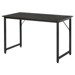 HOMCOM Computer Desk PC Writing Table Home Office Workstation Adjustable Feet Stable Work Study w/ Metal Frame Oak Black(c-2)
