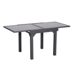 Outsunny 160cm Extendable Garden Dining Table Four Persons Tempered Glass Top Indoor Outdoor