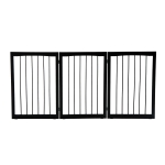 PawHut Folding 3 Panel Pet Gate Wooden Foldable Dog Fence Indoor Free Standing Safety Gate Portable Separation Pet Barrier Guard